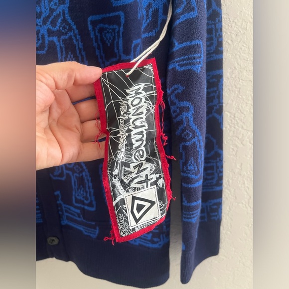 Monument vs the Masses Cardigan Blue Sz M NWT - Picture 5 of 10